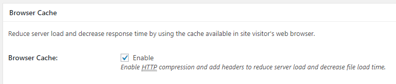 Your browser-side caching options.