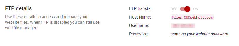 Your FTP credentials.