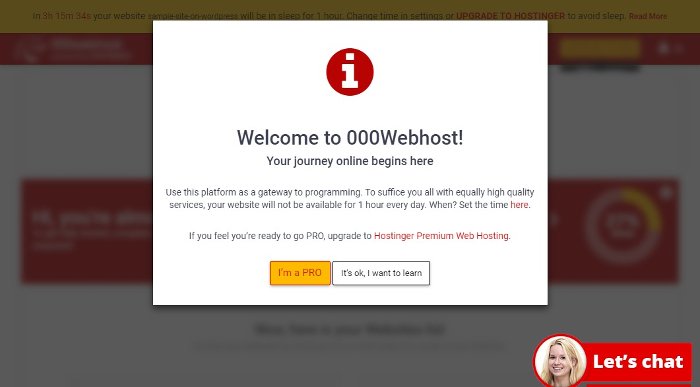 choose 000webhost free hosting