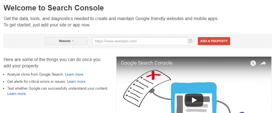 The Google Search Console.