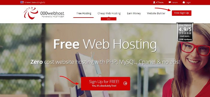 000webhost homepage
