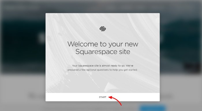 start creating squarespace site