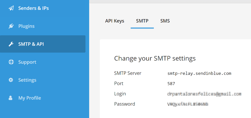 Your SMTP credentials.