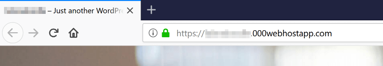 An example of a website with a SSL certificate.