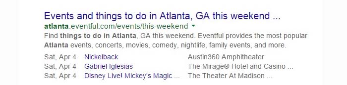 An example of a meta description on a Google results page.
