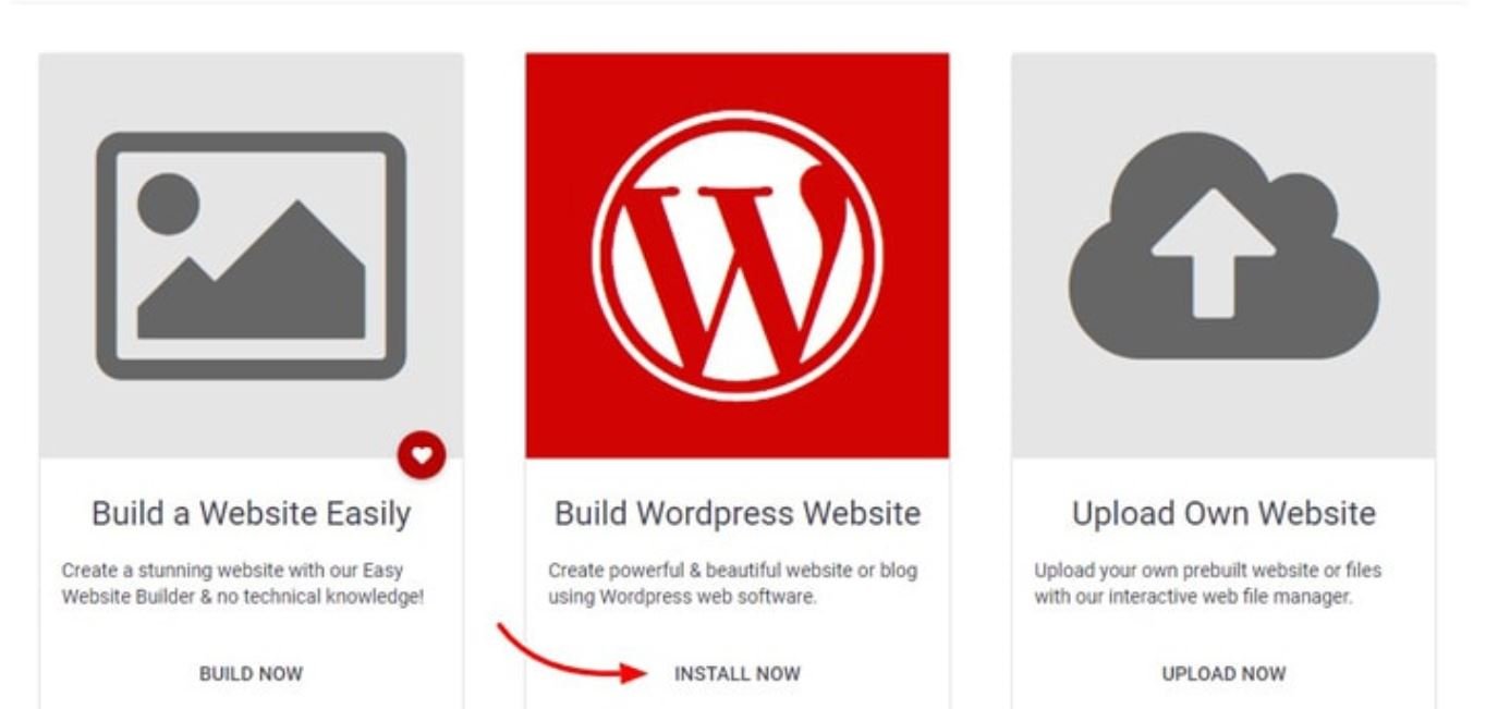 The Install WordPress option on the 000Webhost website App page.