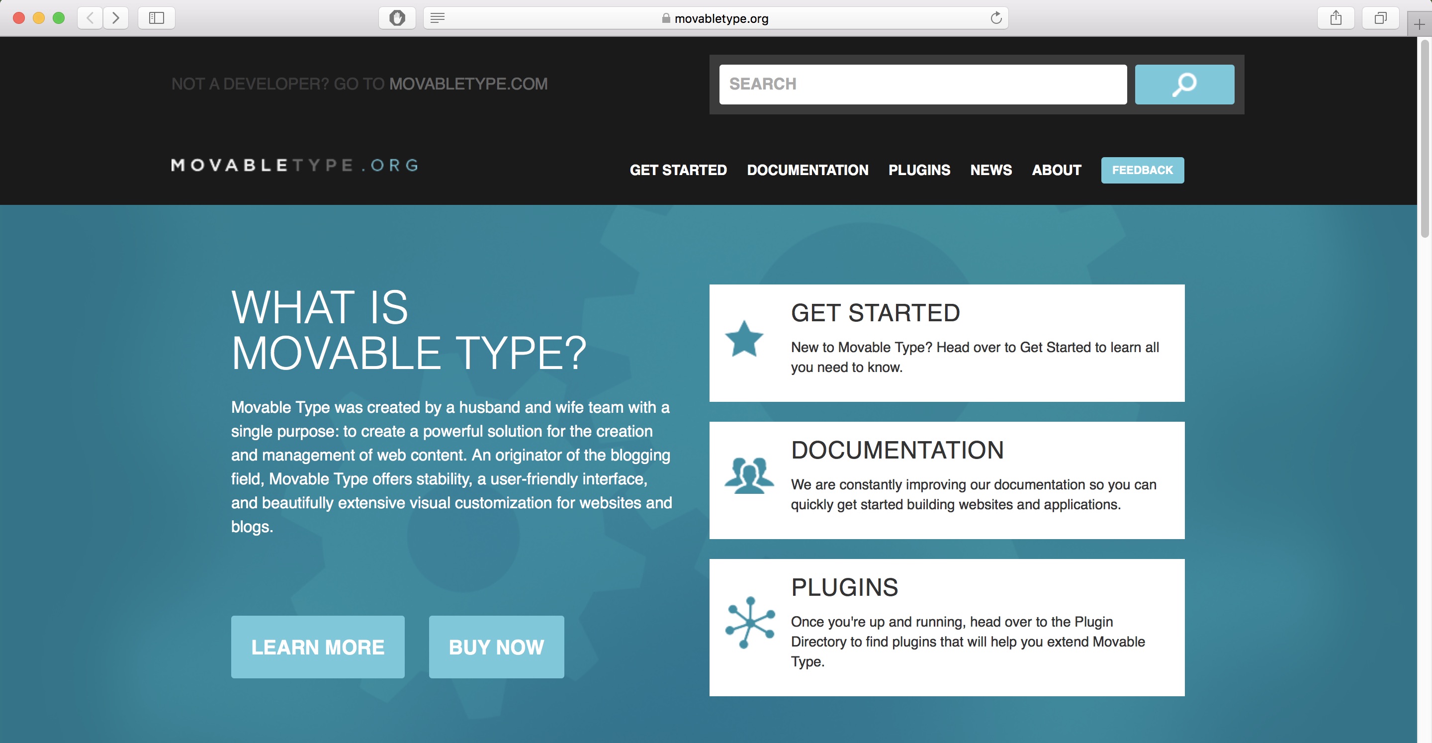 MovableType homepage