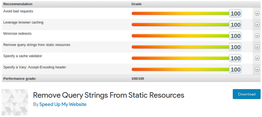 Remove Query Strings From Static Resources WordPress Plugin