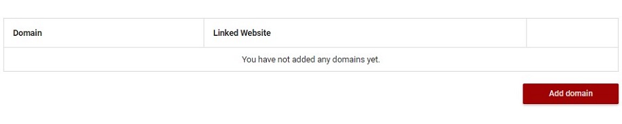 domain section on 000webhost panel