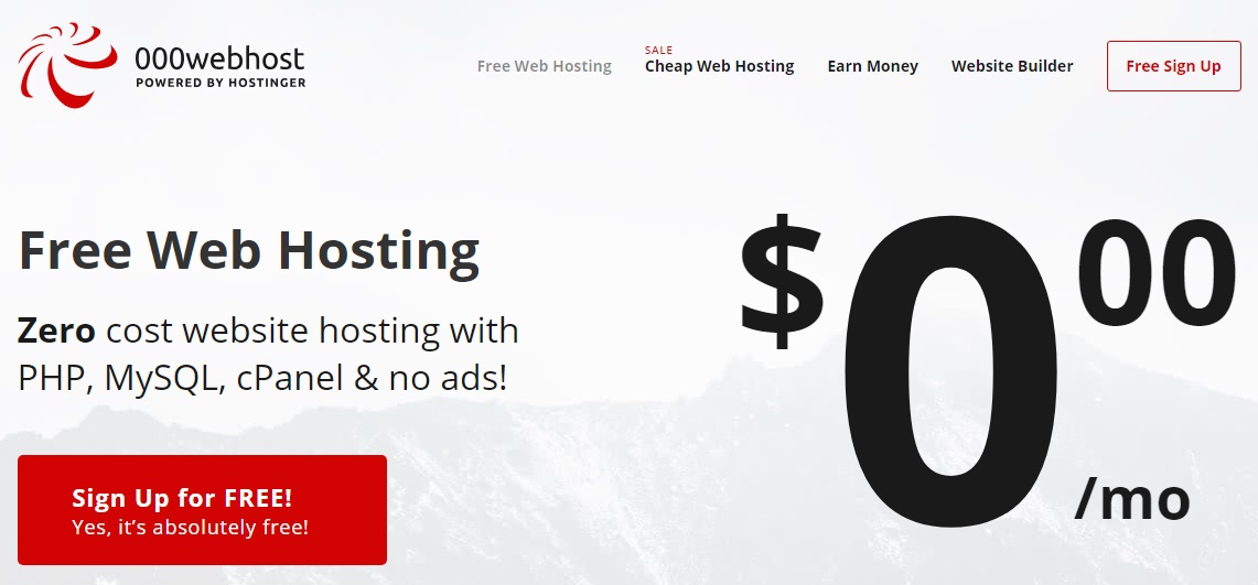 Users can have free hosting in 000webhost