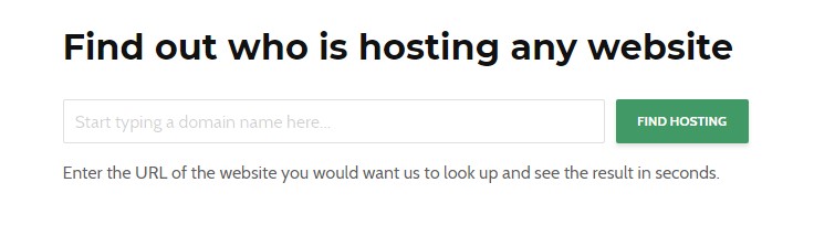 Hostingchecker tool to find hosting provider