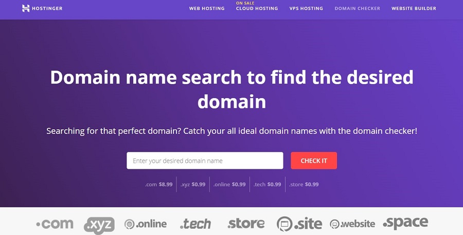 how to register a domain name at hostinger