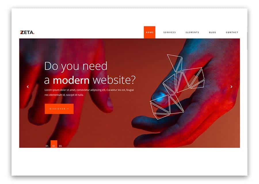 Zeta as one of the best html templates