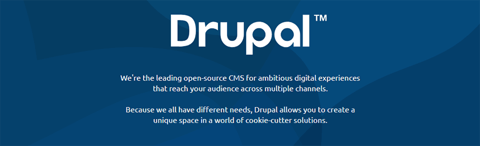 Drupal homepage screenshot