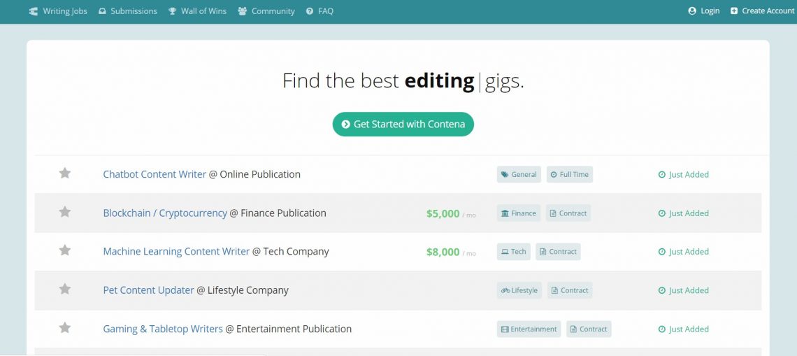 you can find a lot of freelance jobs on contena