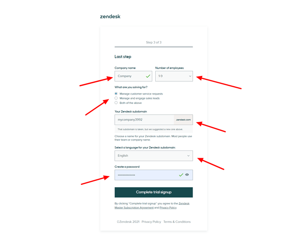 Image of signup workflow step 3