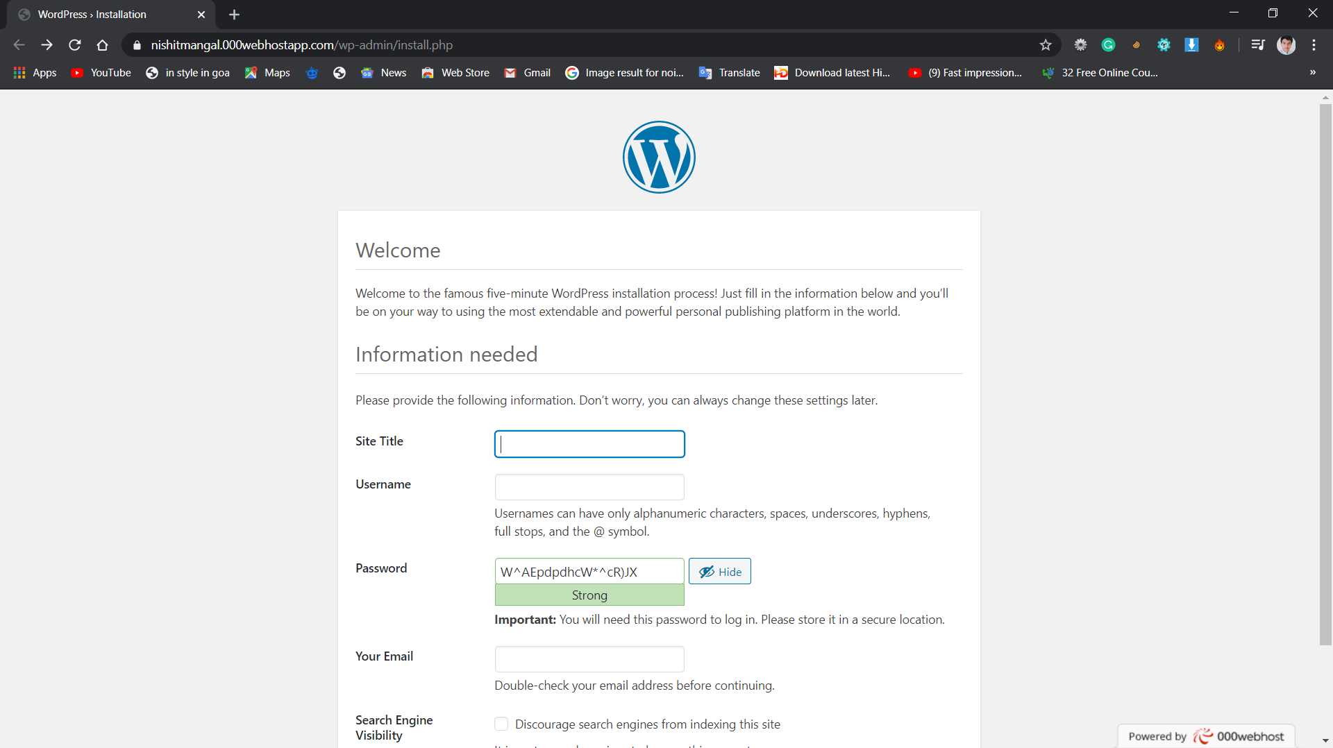 WordPress › Installation - Google Chrome 28-03-2020 13_41_49